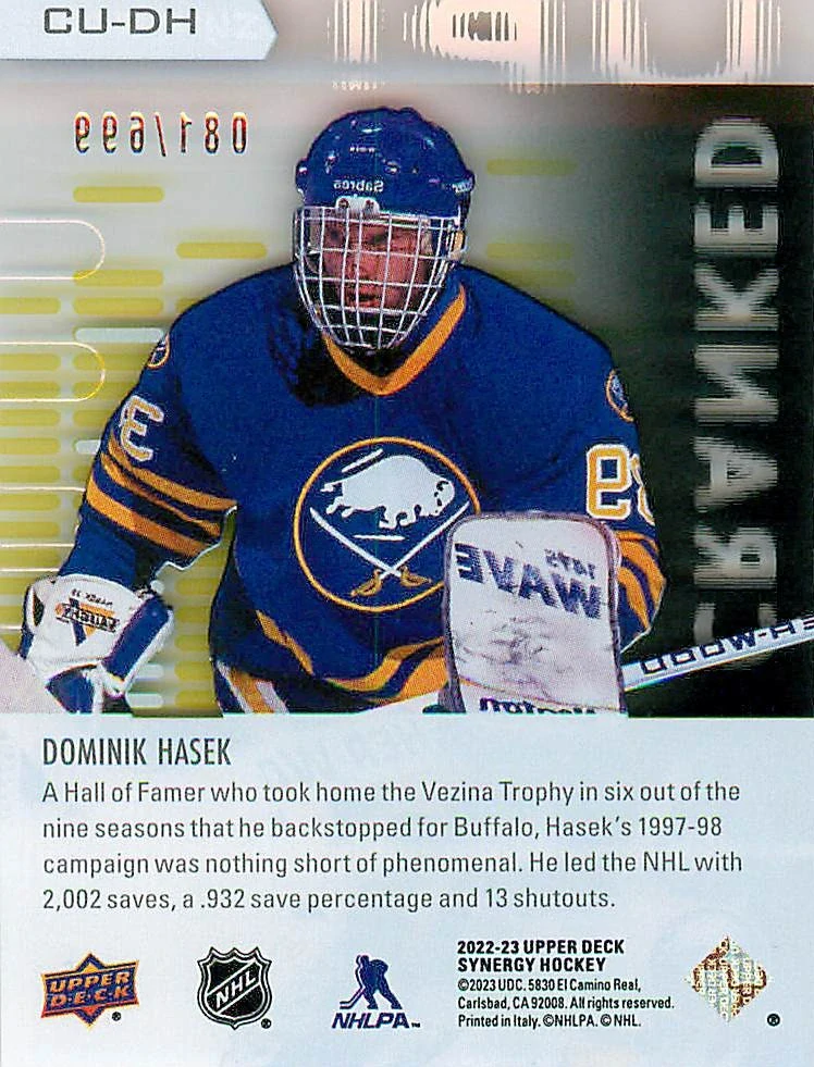 2022-23 UD Synergy - Dominik Hašek - Cranked Up! /699 #CU-DH