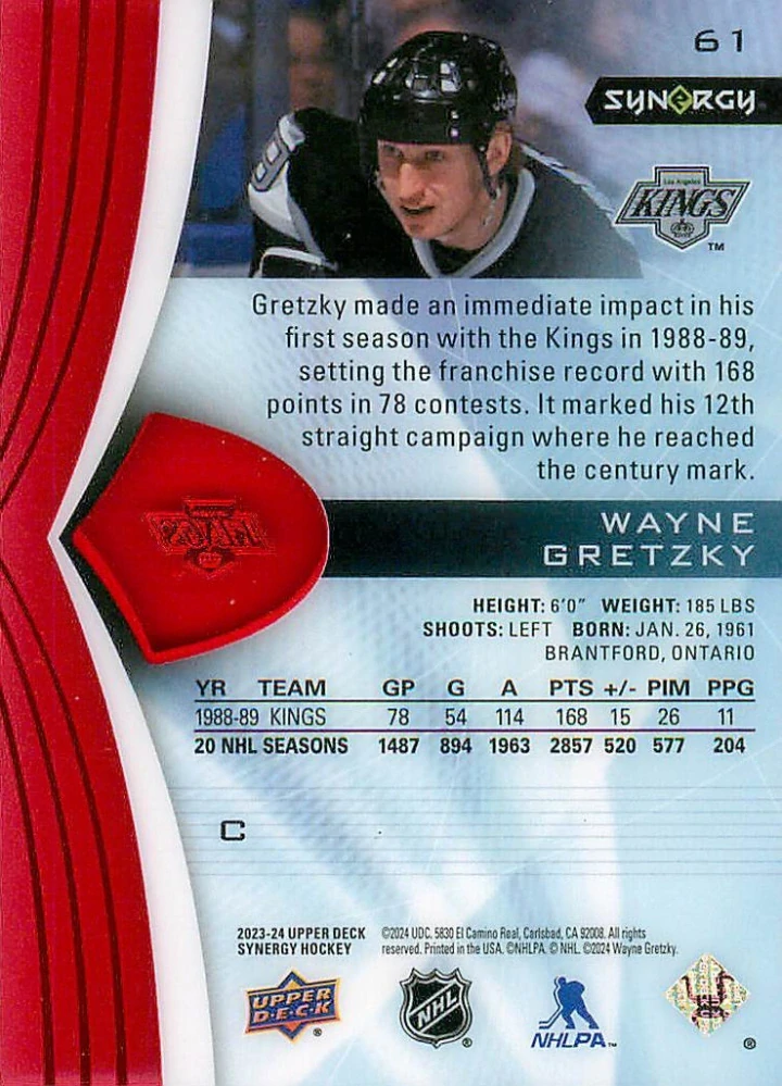2023-24 UD Synergy - Wayne Gretzky #61