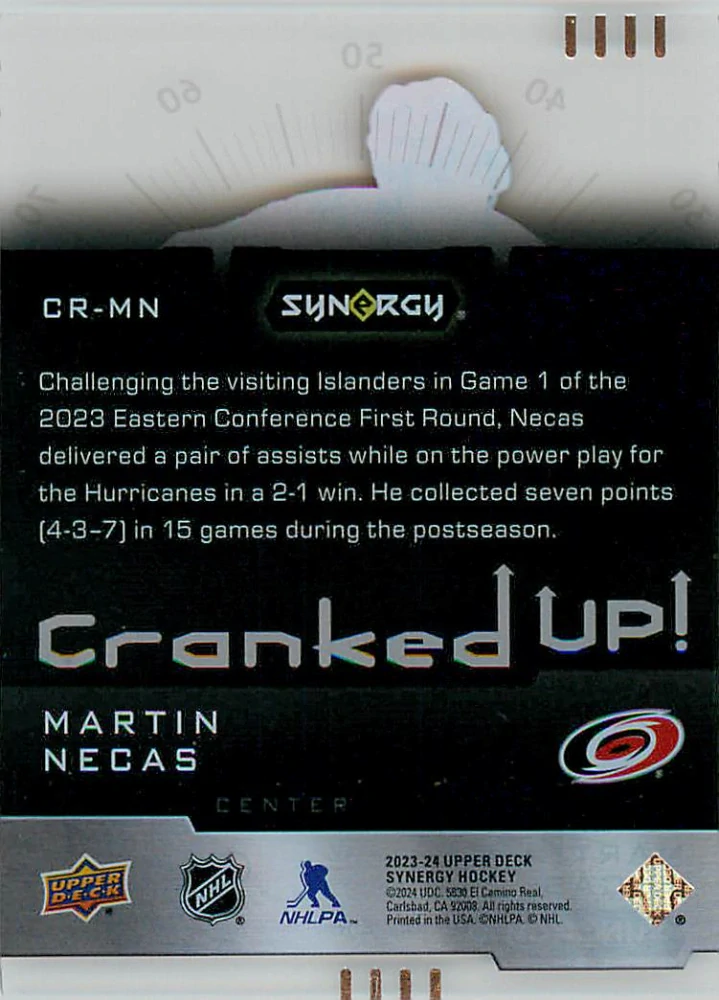 2023-24 UD Synergy - Martin Nečas - Cranked Up! /849 #CR-MN