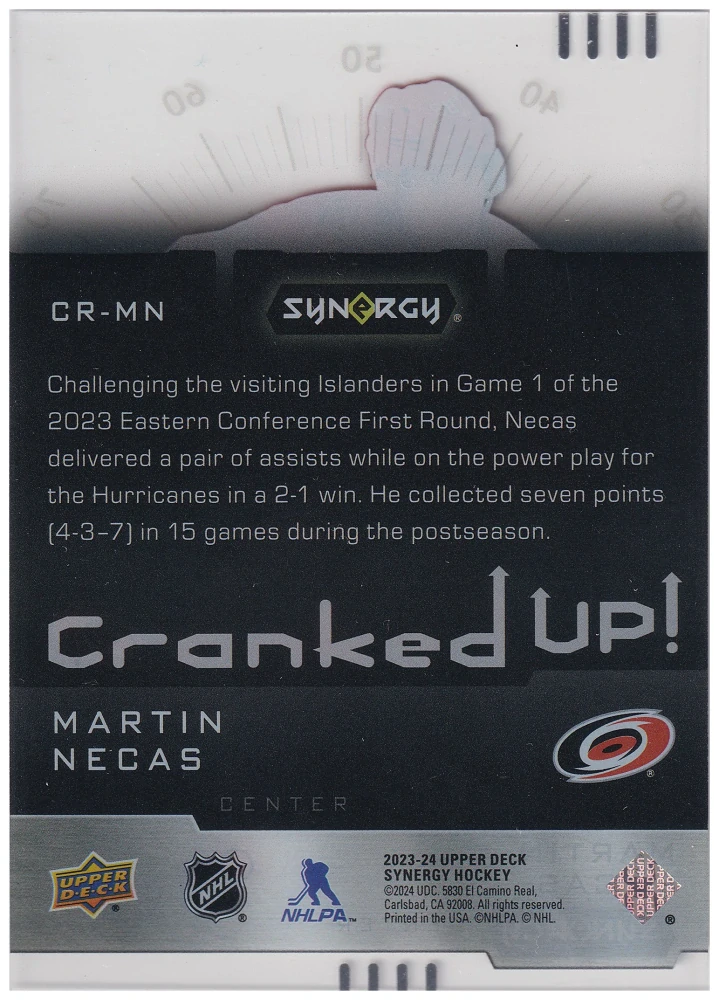 2023-24 UD Synergy - Martin Nečas - Cranked Up! /849 #CR-MN