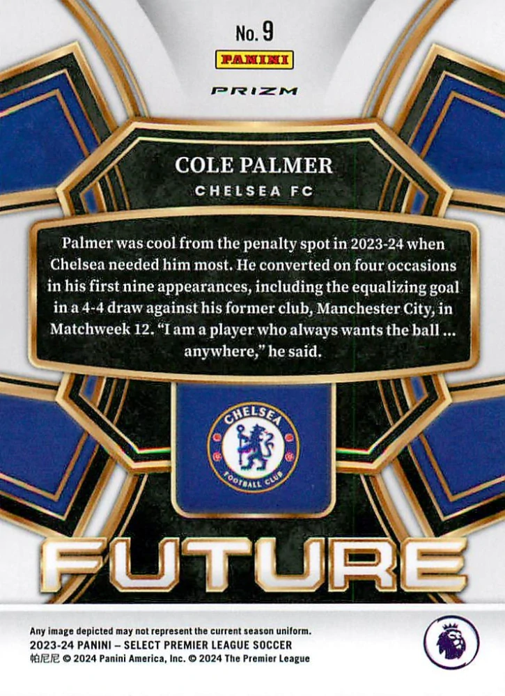 2023-24 Panini Select Premier League - Cole Palmer - Select Future #9 