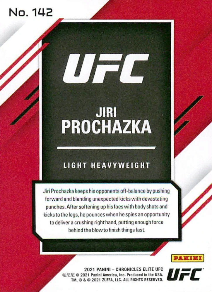 2021 Panini Chronicles UFC - Jiří Procházka #142