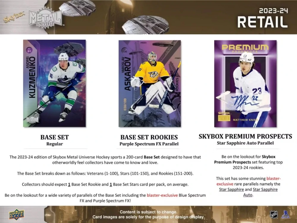 2023-24 UD Skybox Metal Universe - Blaster box
