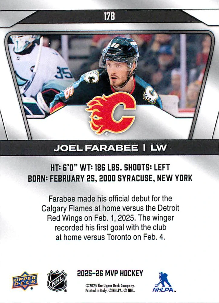 2025-26 UD MVP - Joel Farabee #178