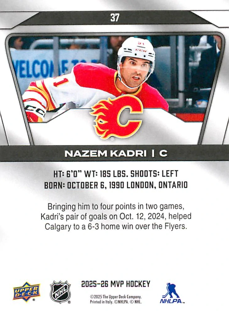 2025-26 UD MVP - Nazem Kadri #37