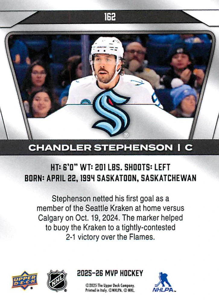2025-26 UD MVP - Chandler Stephenson #162