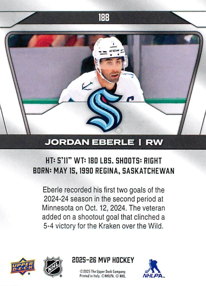 2025-26 UD MVP - Jordan Eberle #188