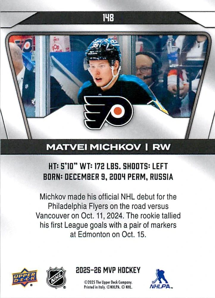 2025-26 UD MVP - Matvei Michkov #148