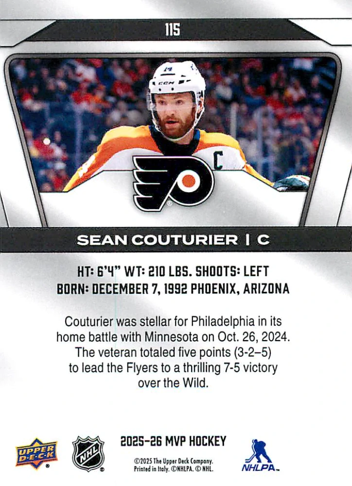 2025-26 UD MVP - Sean Couturier #115