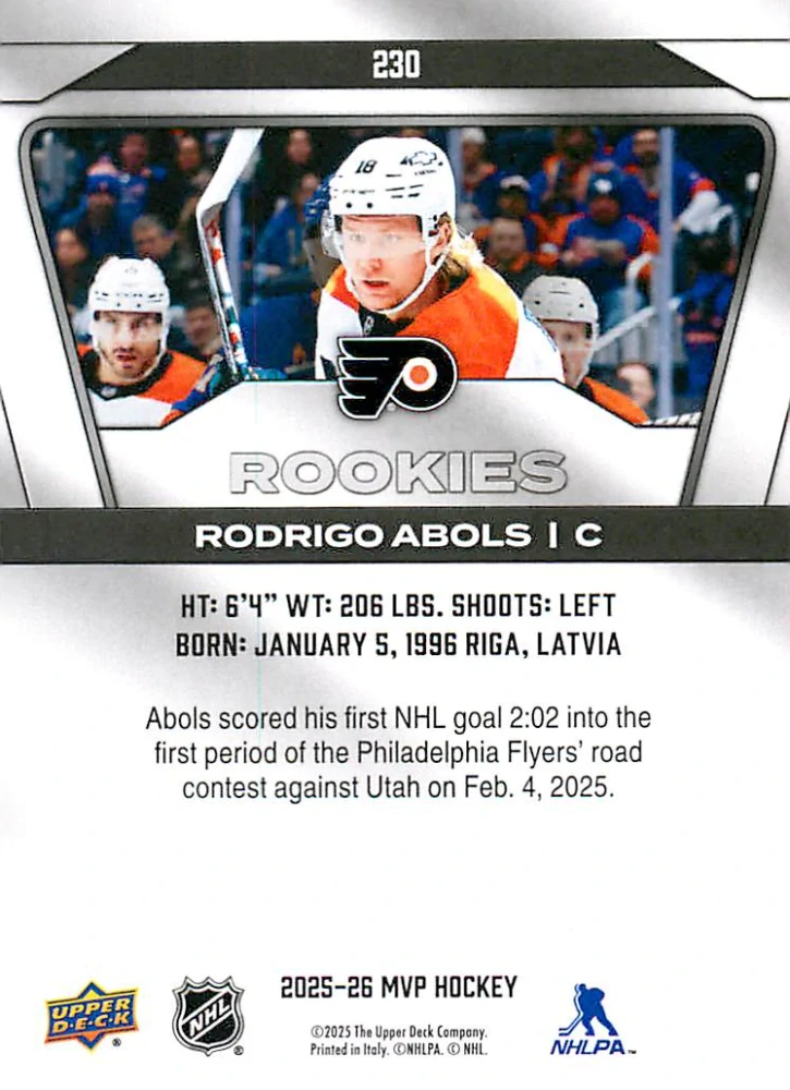 2025-26 UD MVP - Rodrigo Abols - Rookies #230