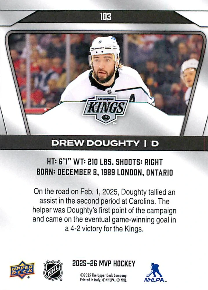 2025-26 UD MVP - Drew Doughty #103