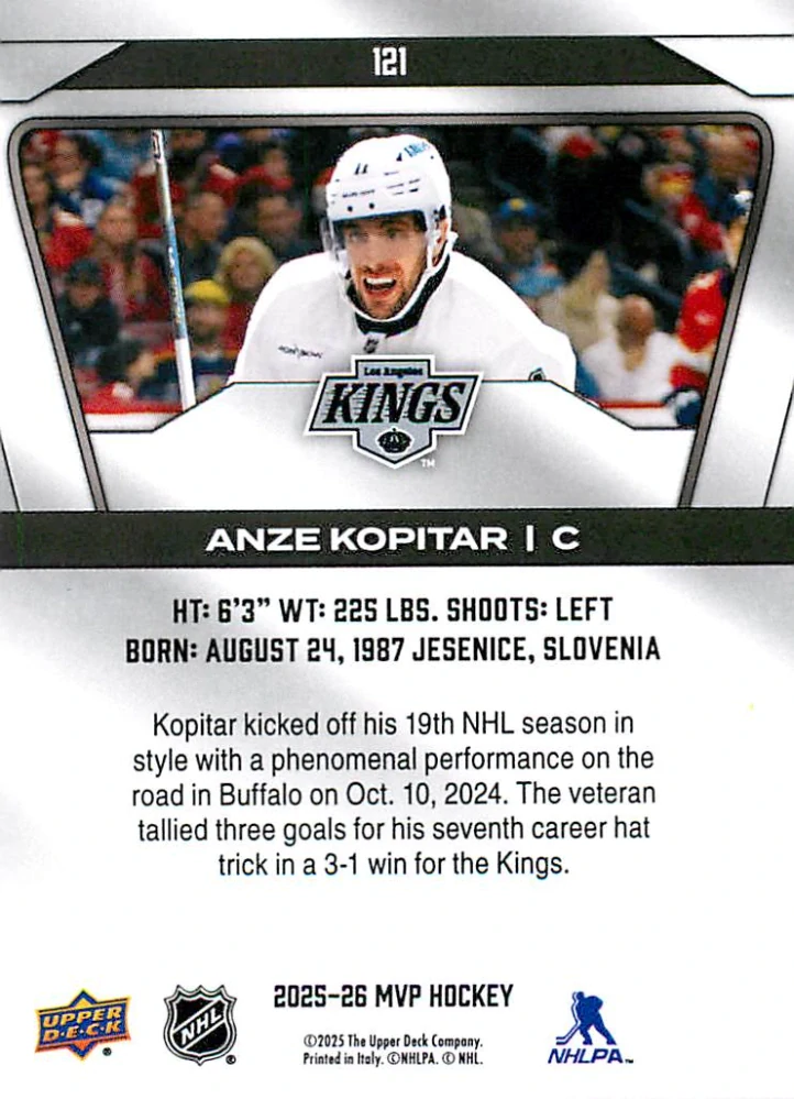 2025-26 UD MVP - Anze Kopitar #121