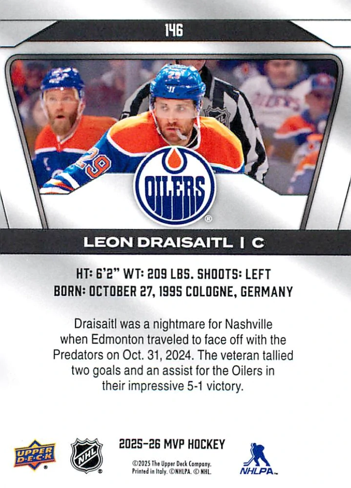 2025-26 UD MVP - Leon Draisaitl #146