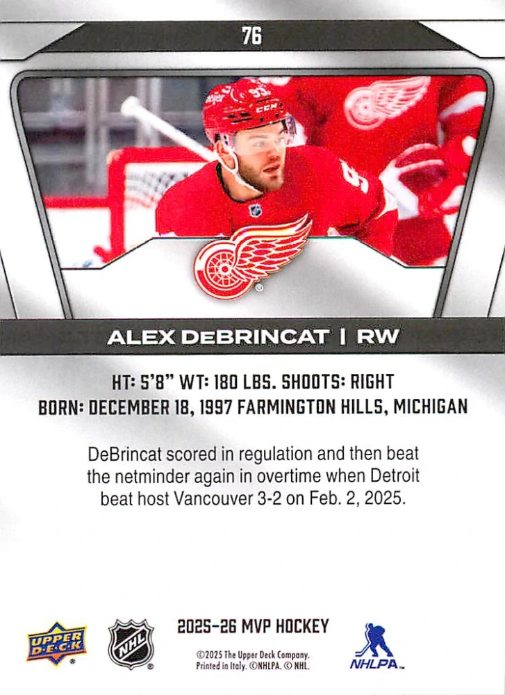 2025-26 UD MVP - Alex DeBrincat #76