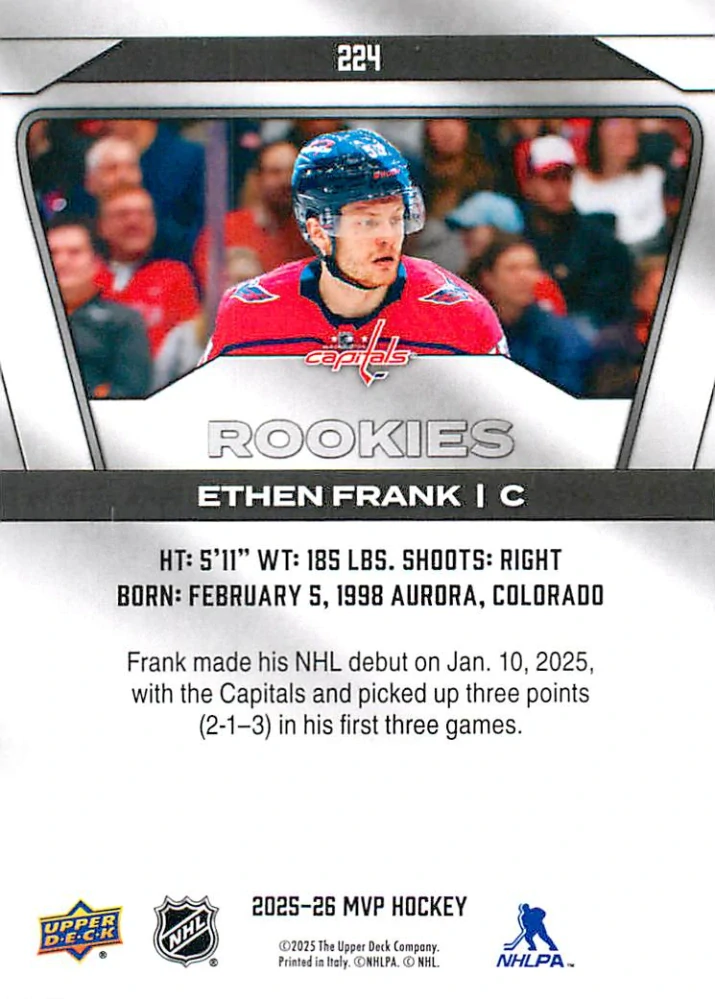 2025-26 UD MVP - Ethen Frank - Rookies #224