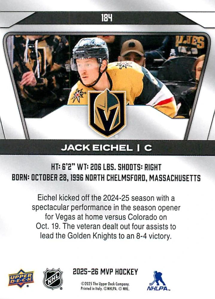 2025-26 UD MVP - Jack Eichel #184
