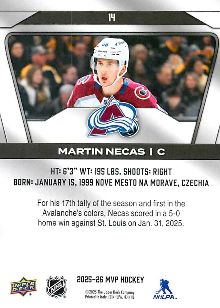 2025-26 UD MVP - Martin Nečas #14
