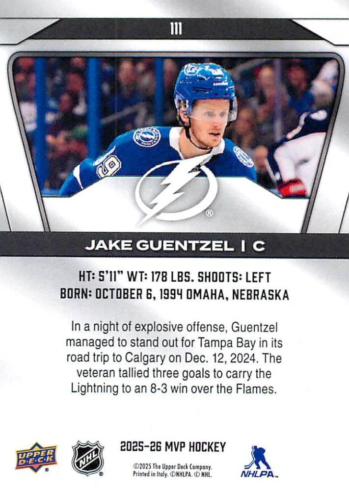 2025-26 UD MVP - Jake Guentzel #111