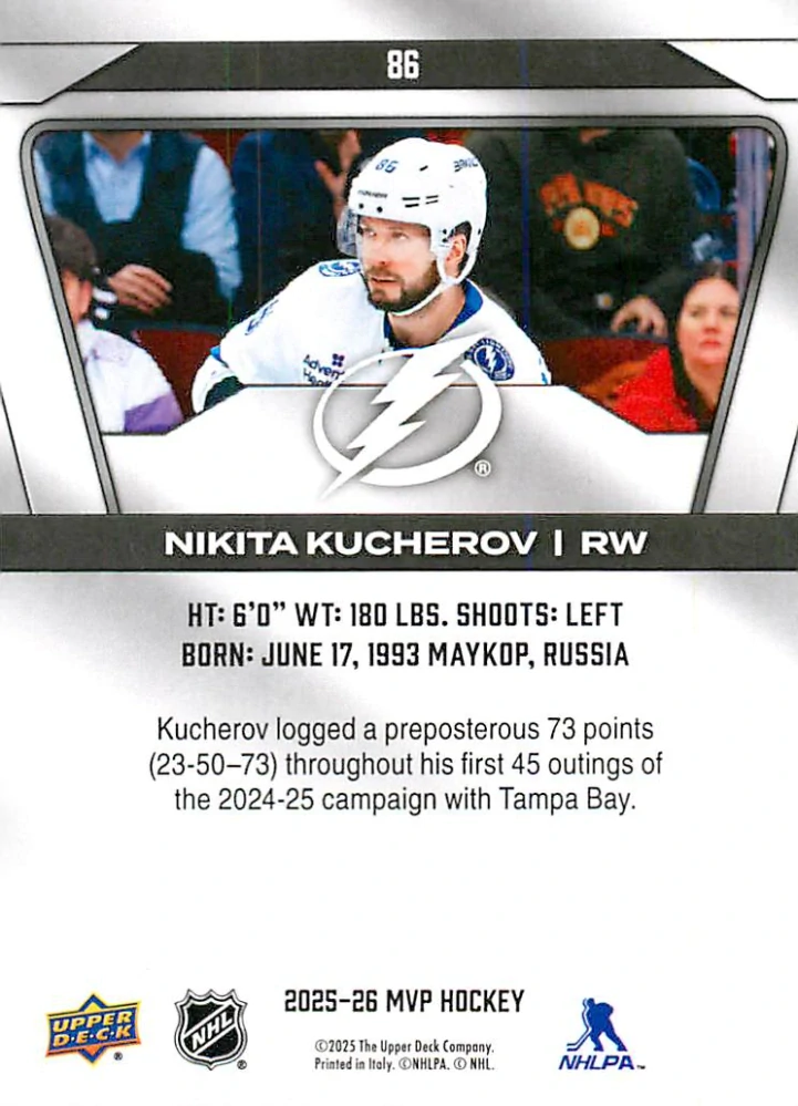 2025-26 UD MVP - Nikita Kucherov #86