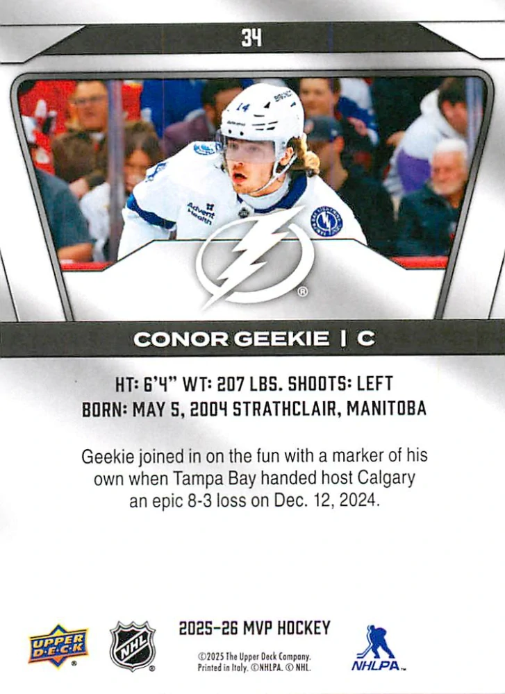 2025-26 UD MVP - Conor Geekie #34