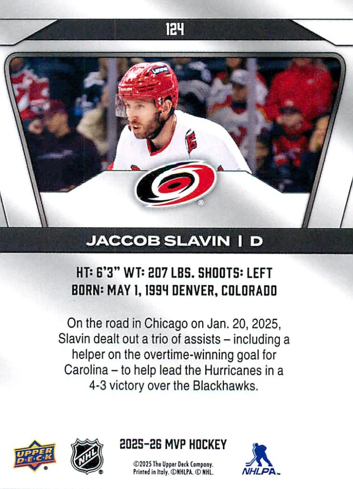 2025-26 UD MVP - Jaccob Slavin #124