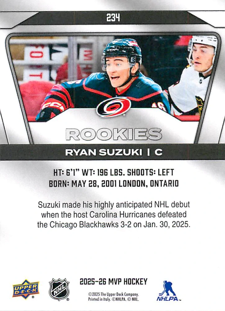 2025-26 UD MVP - Ryan Suzuki - Rookies #234