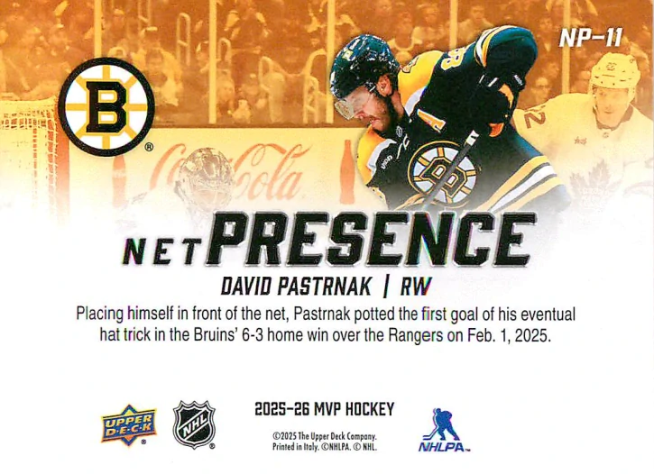 2025-26 UD MVP - David Pastrňák - Net Presence #NP-11