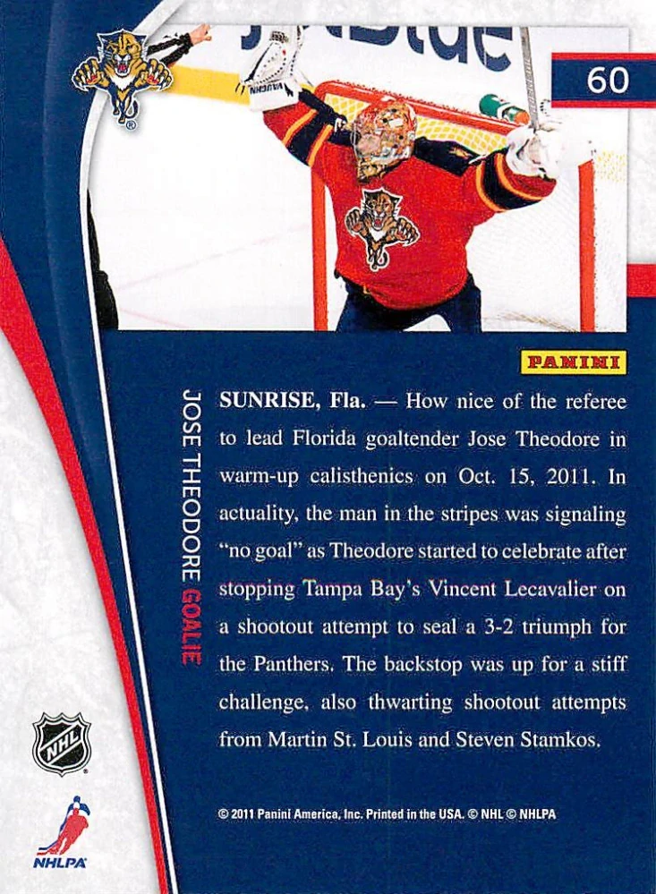 2011-12 Pinnacle - Jose Theodore #60