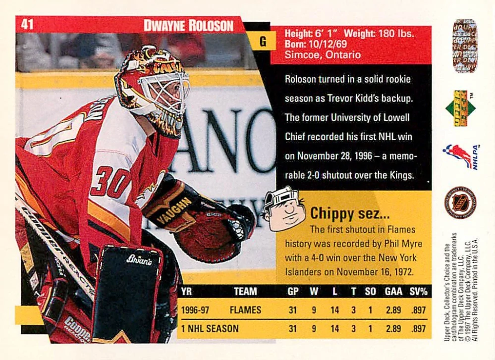 1997-98 UD Collector's Choice - Dwayne Roloson #41