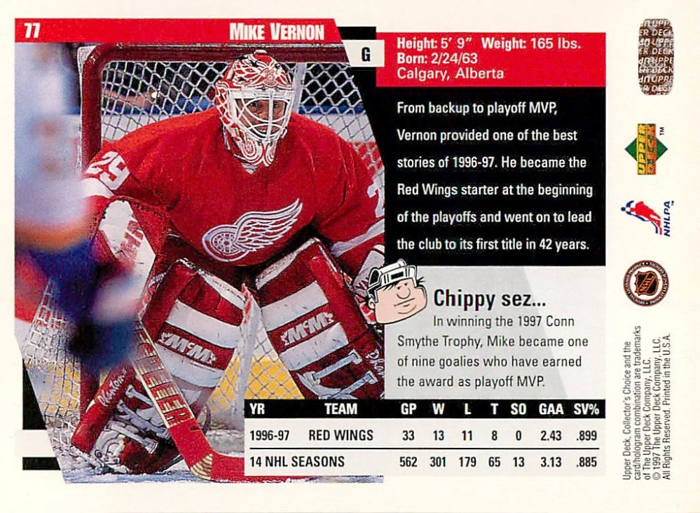 1997-98 UD Collector's Choice - Mike Vernon #77