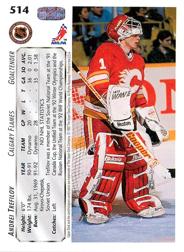 1992-93 UD Series - Andrei Trefilov #514