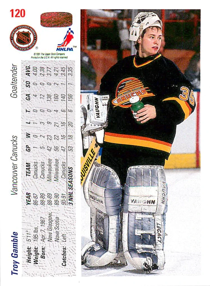 1991-92 UD Series - Troy Gamble #120