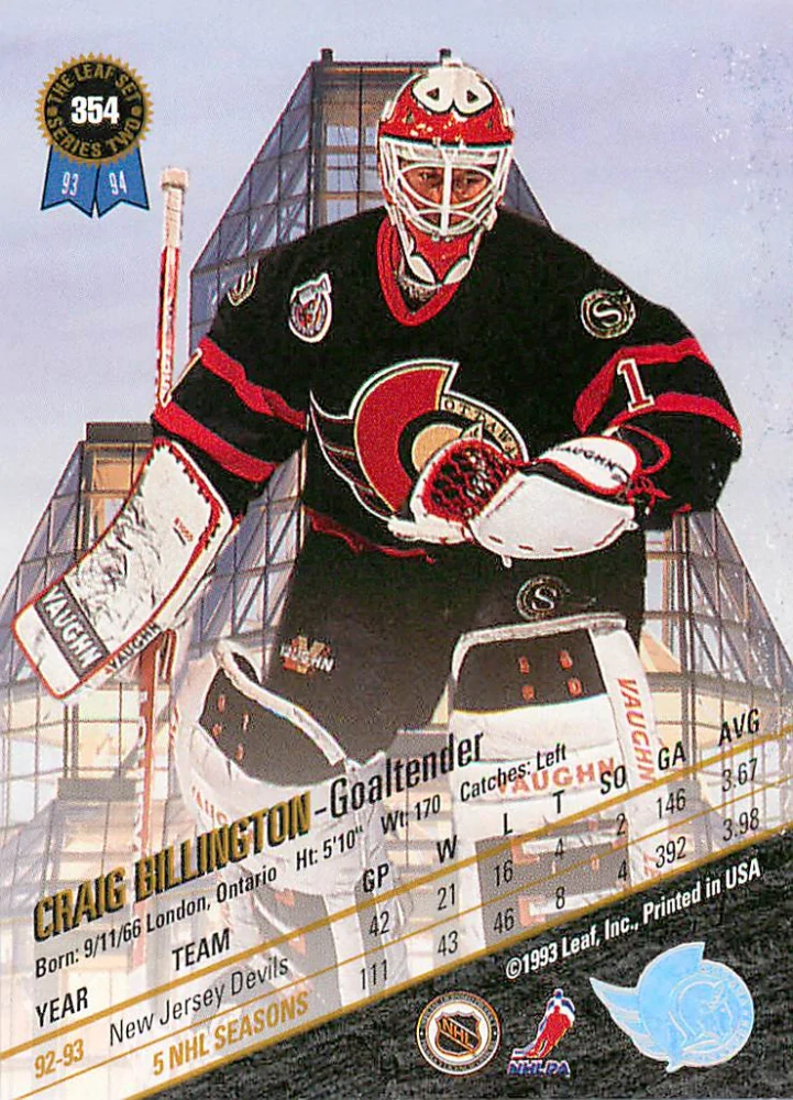 1993-94 Leaf - Craig Billington #354