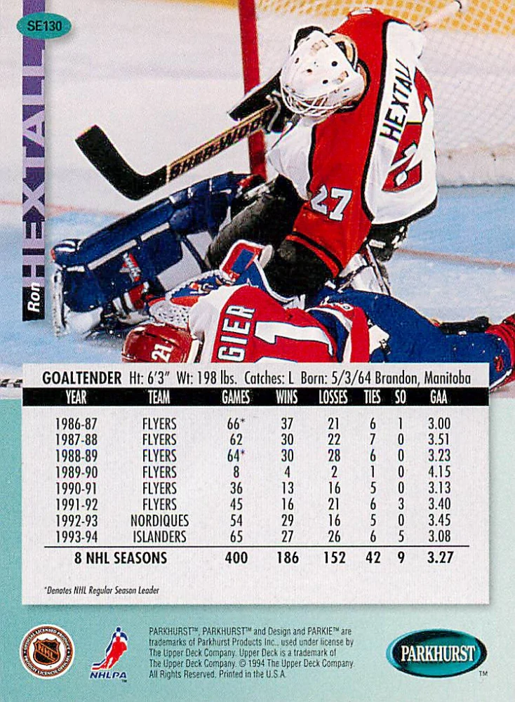 1994-95 Parkhurst - Ron Hextall #SE130