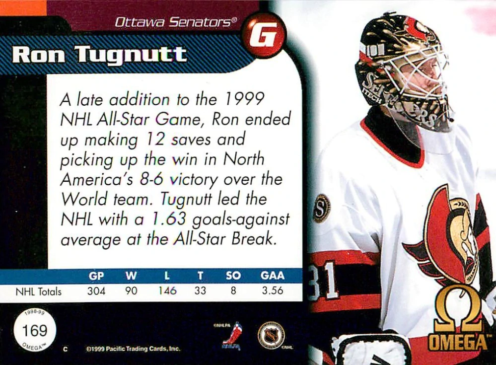 1998-99 Pacific Omega - Ron Tugnutt #169