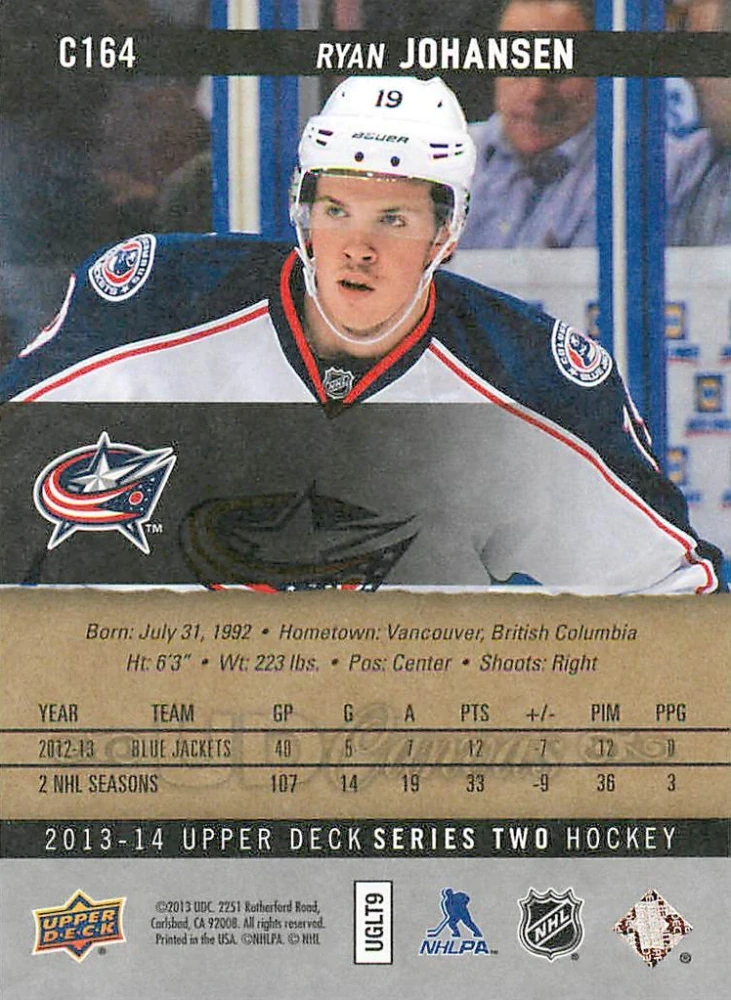2013-14 UD Series 2 - Ryan Johansen - Canvas #C164
