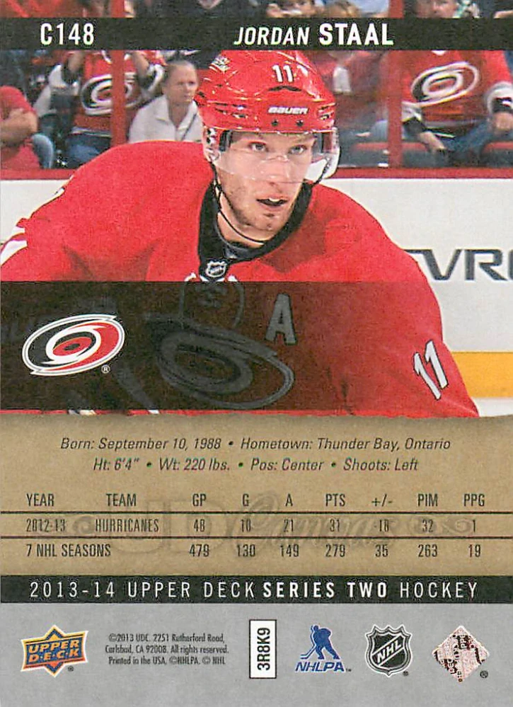 2013-14 UD Series 2 - Jordan Staal - Canvas #C148