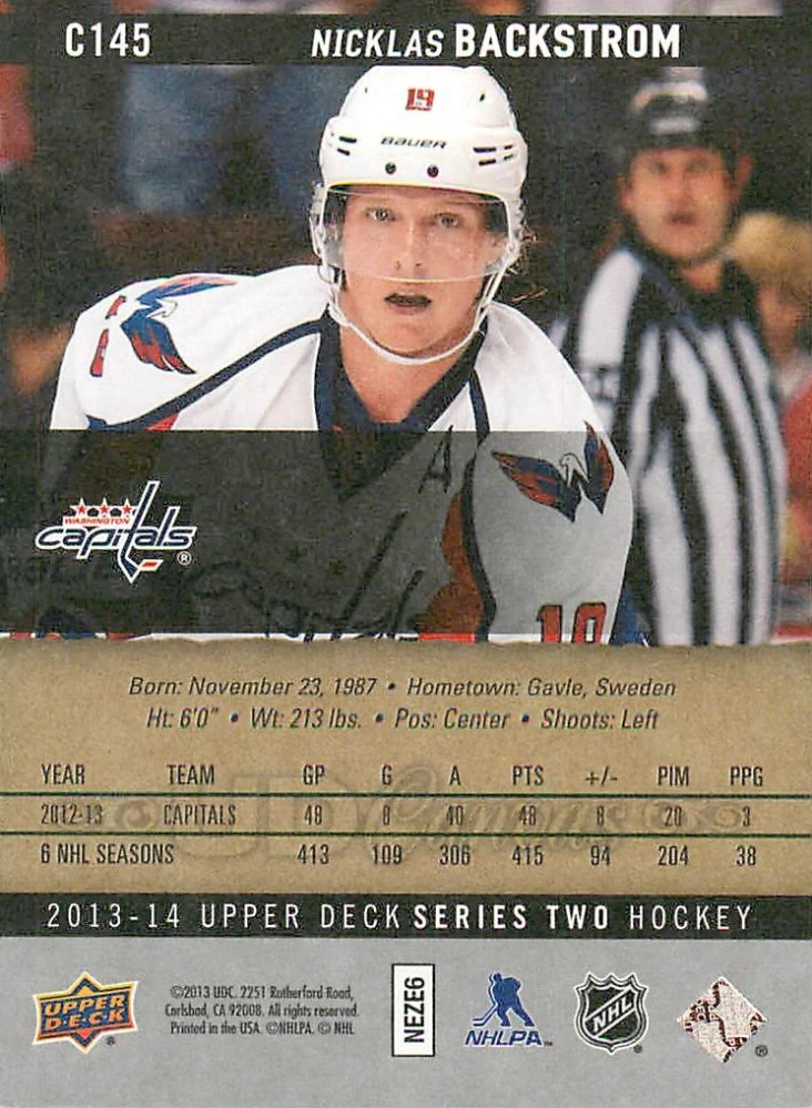 2013-14 UD Series 2 - Nicklas Backstrom - Canvas #C145