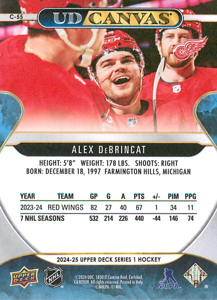 2024-25 UD Series 1 - Alex DeBrincat - Canvas #C-55