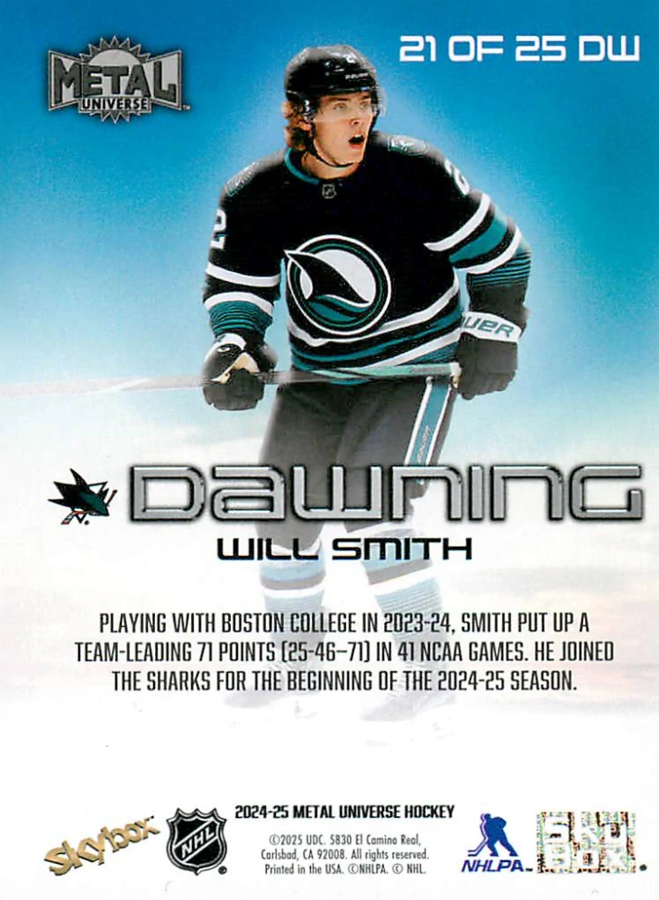 2024-25 UD Skybox Metal Universe - Will Smith - Dawning #21