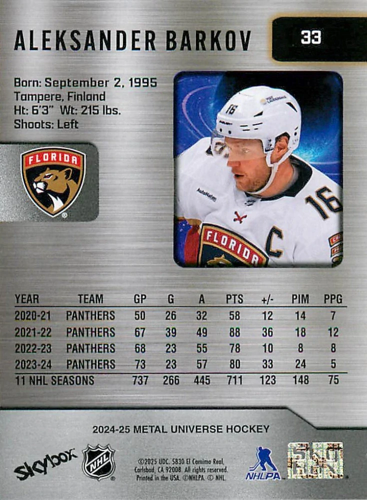 2024-25 UD Skybox Metal Universe - Aleksander Barkov #33