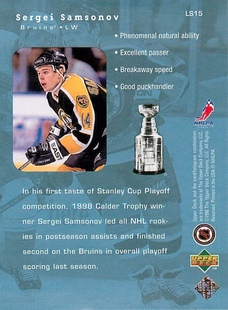 1998-99 UD Series 1 - Sergei Samsonov - Lord Stanley's Heroes #LS15
