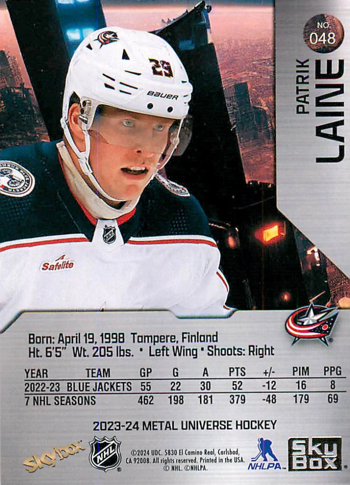 2023-24 UD Skybox Metal Universe - Patrik Laine #048