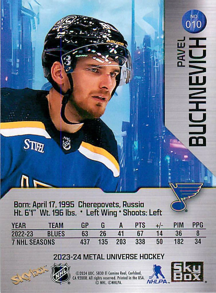 2023-24 UD Skybox Metal Universe - Pavel Buchnevich #010