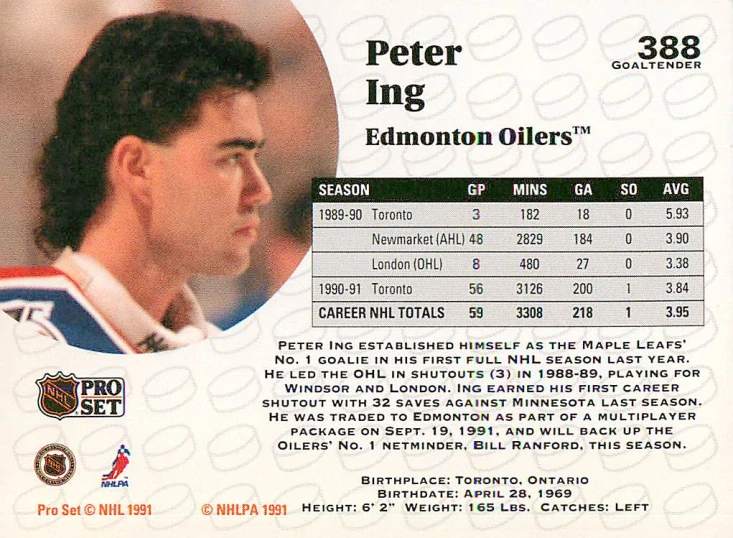 1991-92 Pro Set - Peter Ing #388