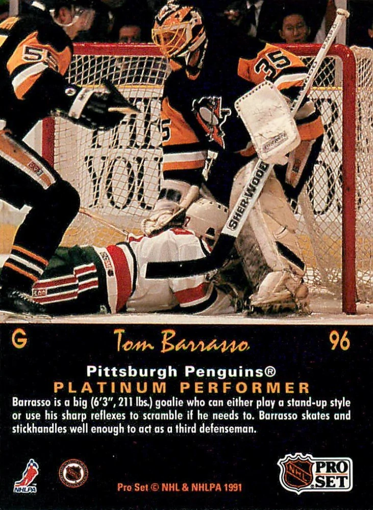1991-92 Pro Set Platinum - Tom Barrasso #96