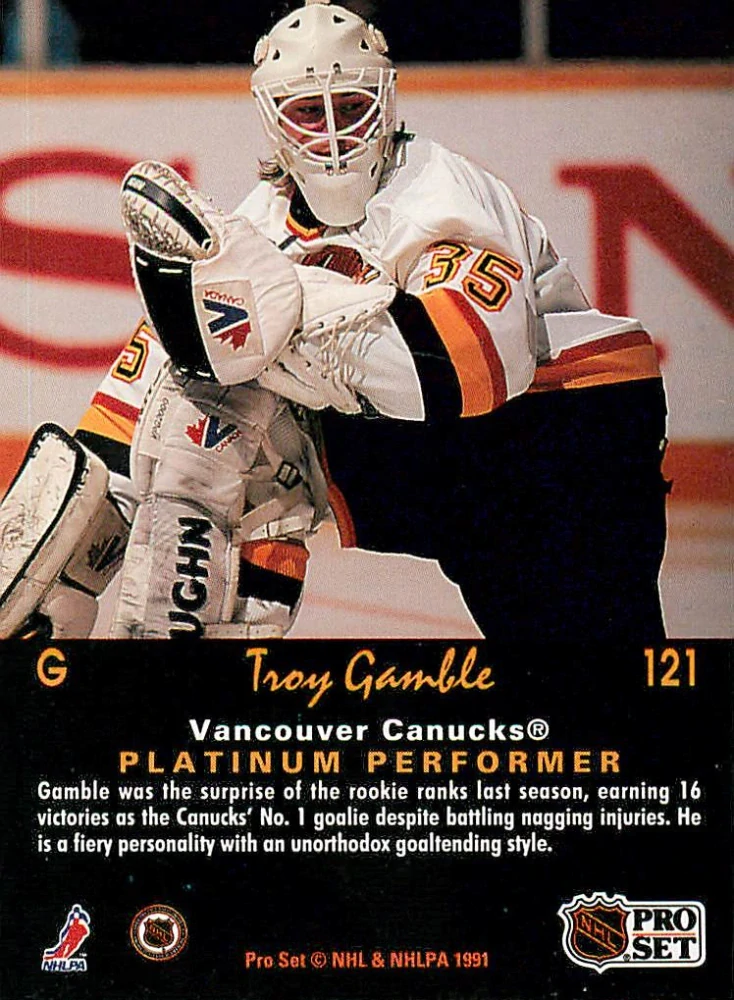 1991-92 Pro Set Platinum - Troy Gamble #121