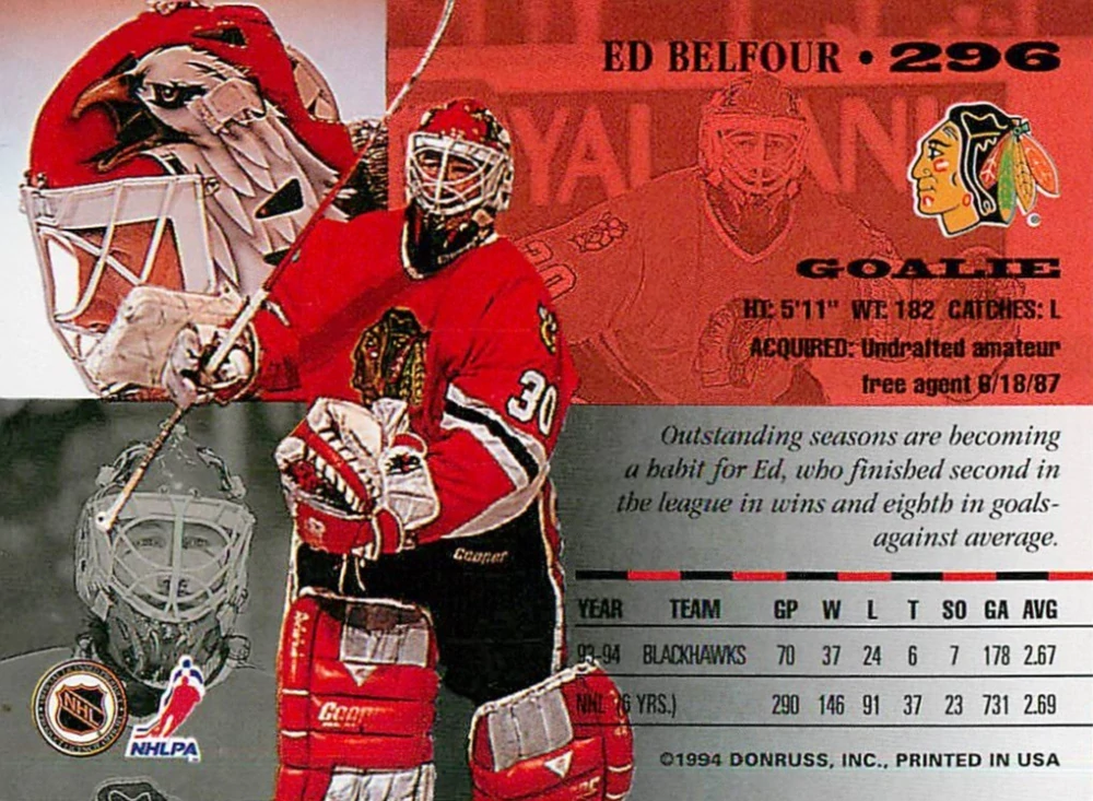 1994-95 Leaf - Ed Belfour #296