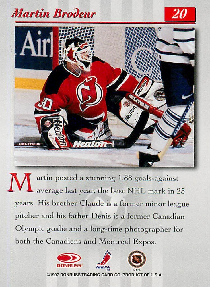1997-98 Donruss Studio - Martin Brodeur #20