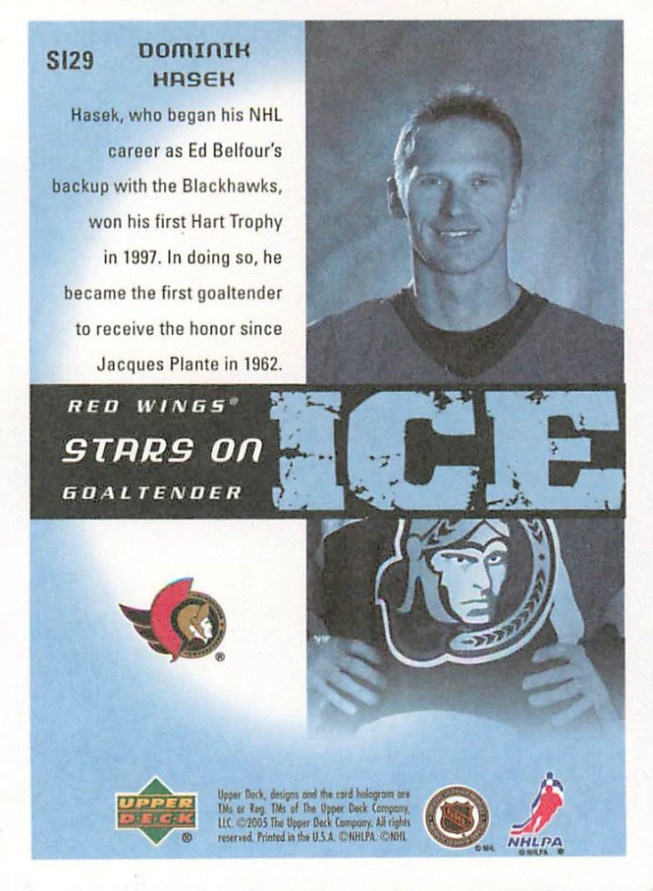 2005-06 UD Victory - Dominik Hašek - Stars On Ice #S129